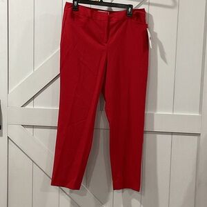 Liz Claiborne Women's Vibrant Red Cropped Pants